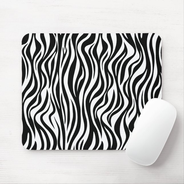 Zebra Skin Print Mouse Pad (With Mouse)