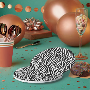 Zebra Skin Print Paper Plate