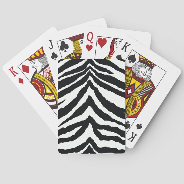 Zebra Skin Print Playing Cards (Back)