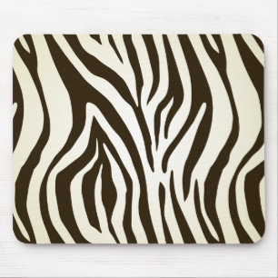 Zebra skin print stripes pattern mouse mat