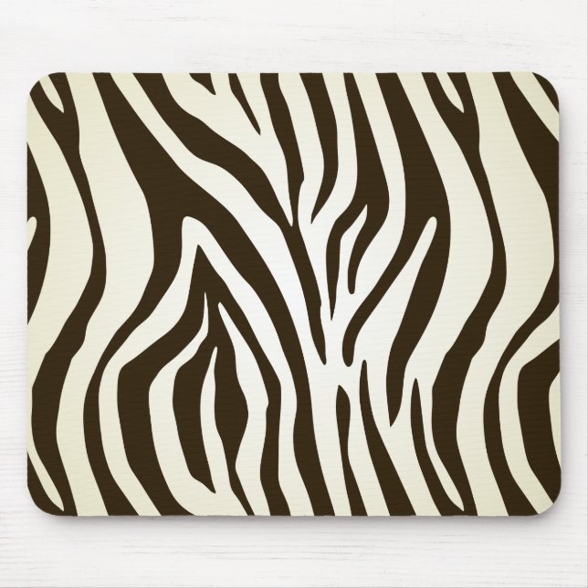 Zebra skin print stripes pattern mouse mat (Front)