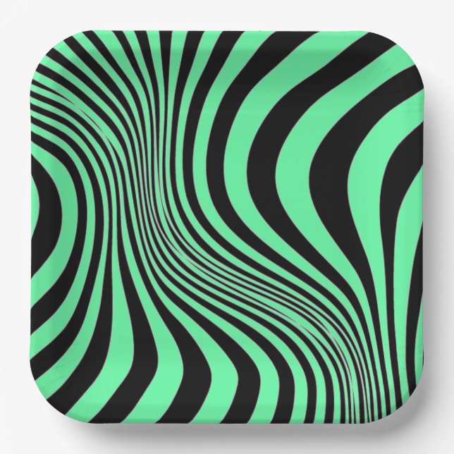 Zebra Skin Print Texture Pattern-88488 Paper Plate (Front)