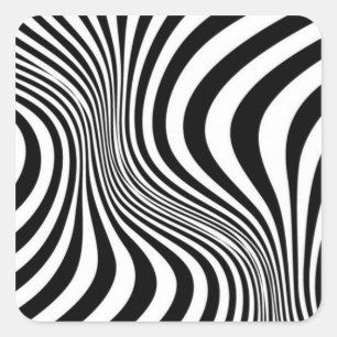 Zebra Skin Print Texture Pattern-88488 Square Sticker