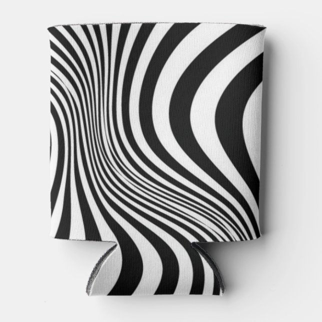 Zebra Skin Print Texture Pattern Can Cooler (Front)