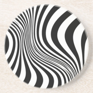 Zebra Skin Print Texture Pattern Coaster