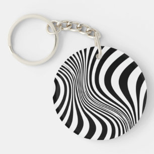 Zebra Skin Print Texture Pattern Key Ring