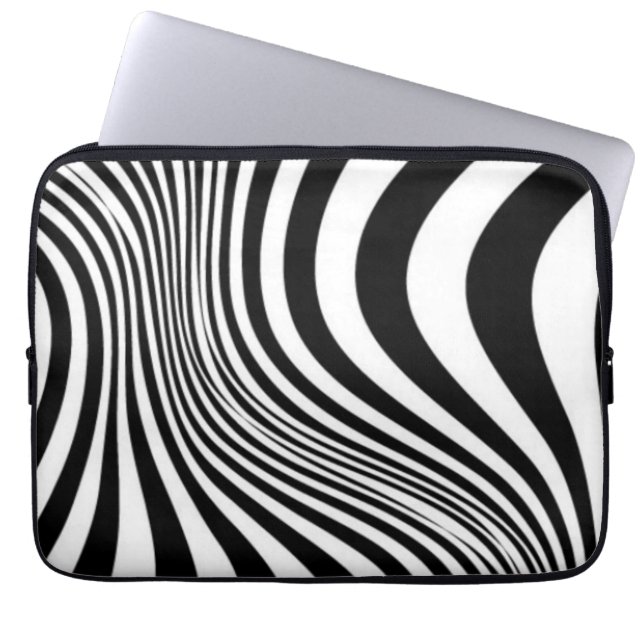 Zebra Skin Print Texture Pattern Laptop Sleeve (Front)
