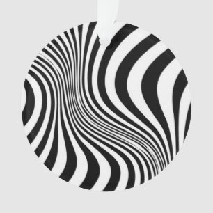 Zebra Skin Print Texture Pattern Ornament