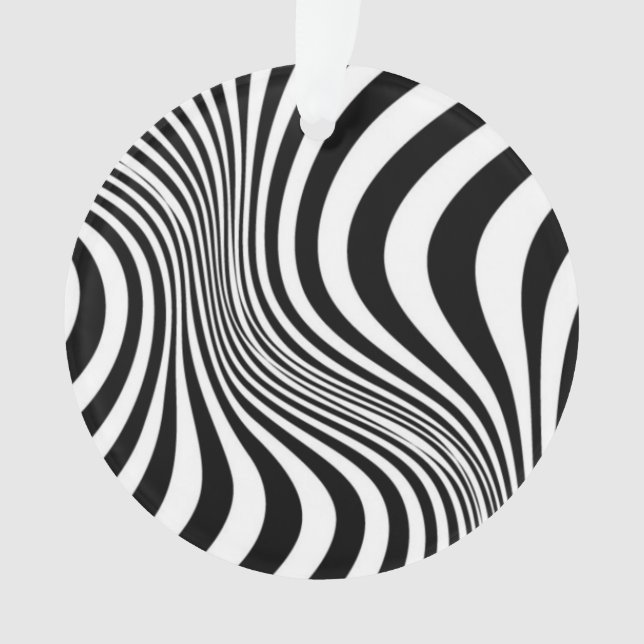 Zebra Skin Print Texture Pattern Ornament (Front)