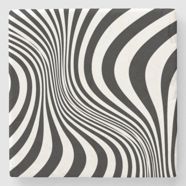 Zebra Skin Print Texture Pattern Stone Coaster (Front)