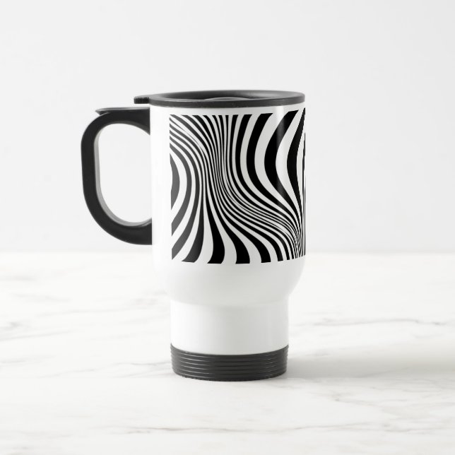 Zebra Skin Print Texture Pattern Travel Mug (Left)