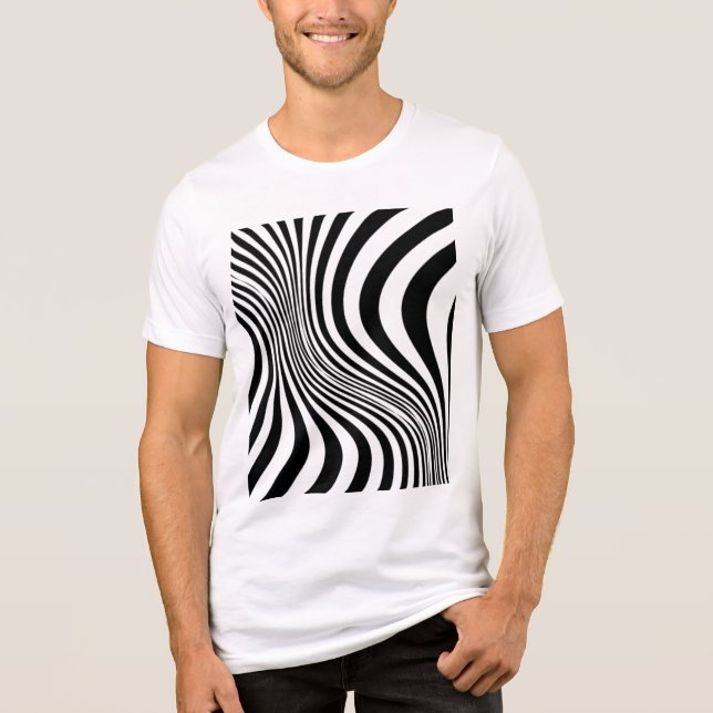 Zebra Skin Print Texture Pattern Tri-Blend Shirt (Front)