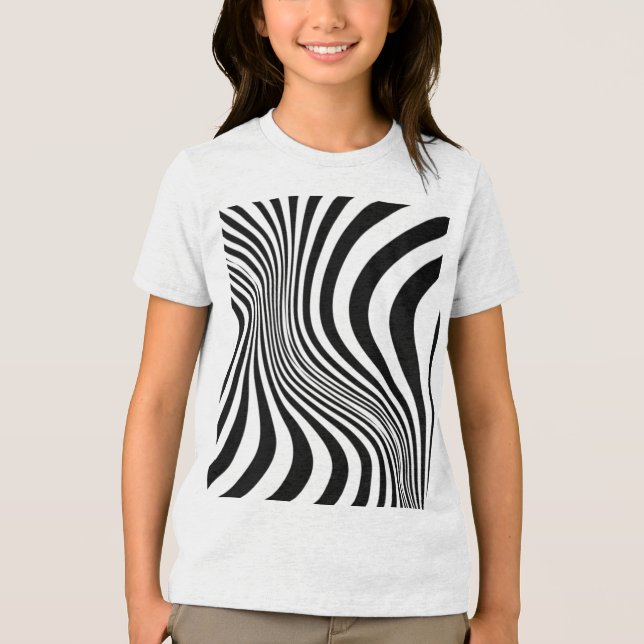 Zebra Skin Print Texture Pattern Tri-Blend Shirt (Front)