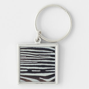 Zebra skin surface key ring