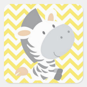 Zebra Square Sticker