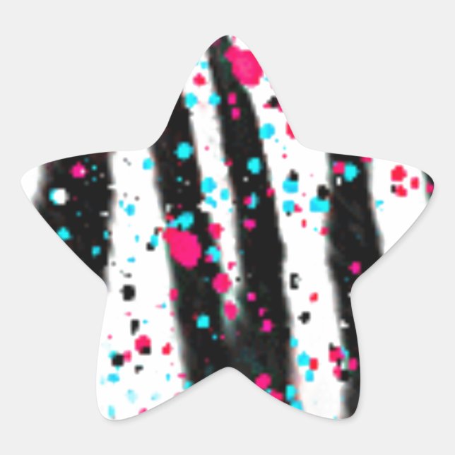Zebra Star Sticker (Front)