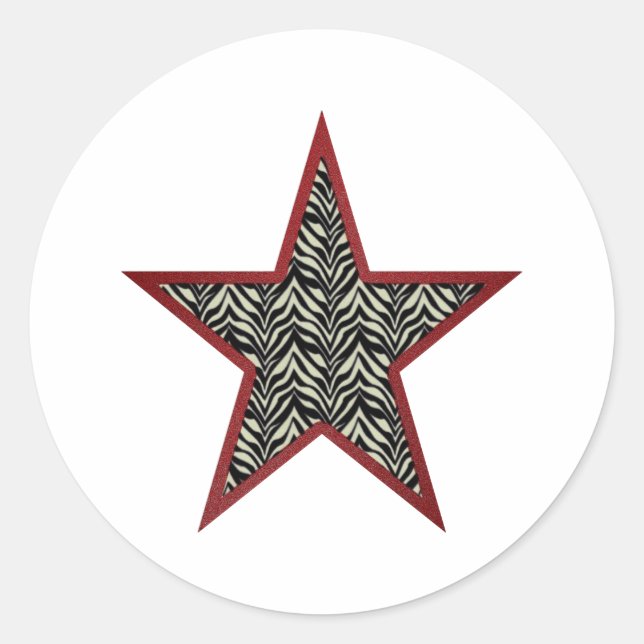 Zebra Star Stickers (Front)