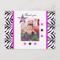Zebra Stars: Picture: Thank You Postcard