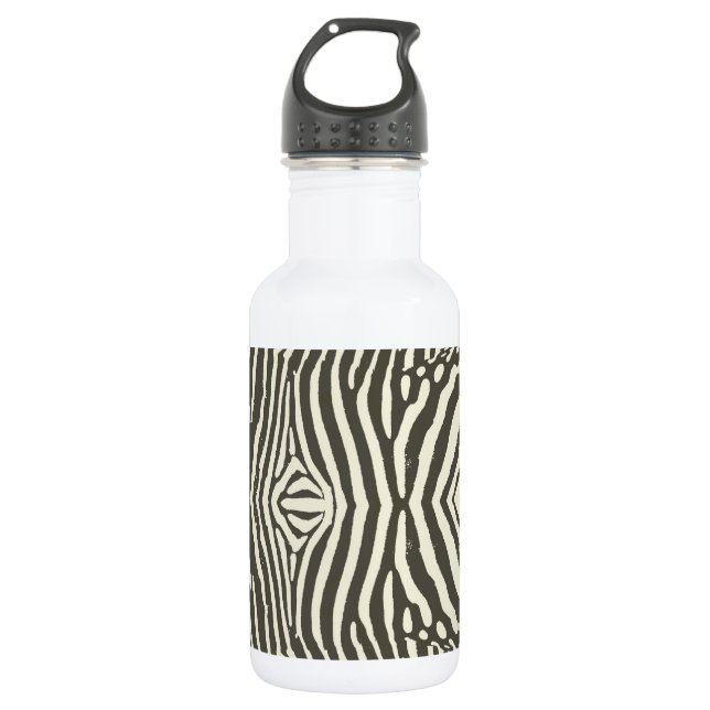 Zebra Stripe Animal Print Pattern 532 Ml Water Bottle (Front)