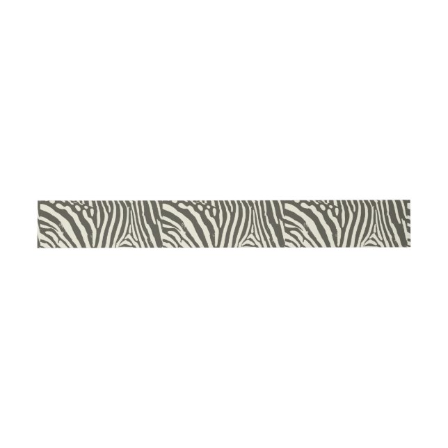 Zebra Stripe Animal Print Pattern Invitation Belly Band (Flat)
