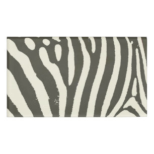 Zebra Stripe Animal Print Pattern Name Tag