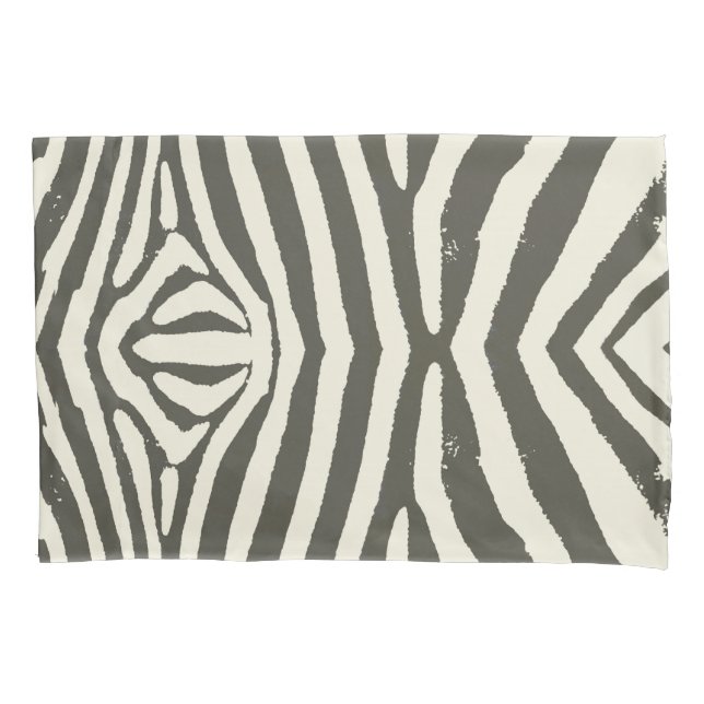 Zebra Stripe Animal Print Pattern Pillowcase (Front)