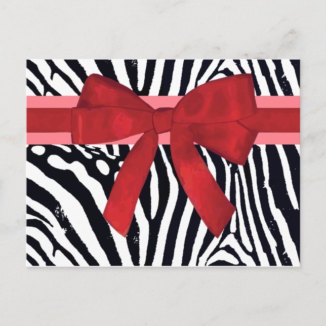 Zebra Stripe Animal Print Pattern Postcard (Front)