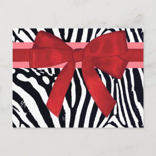 Zebra Stripe Animal Print Pattern Postcard