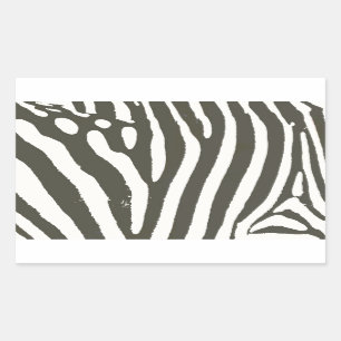 Zebra Stripe Animal Print Pattern Rectangular Sticker