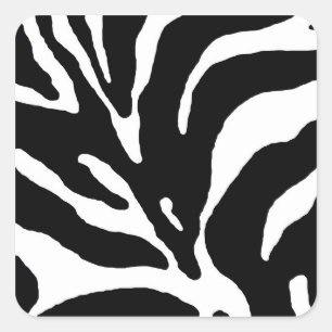 Zebra Stripe Animal Print Square Sticker