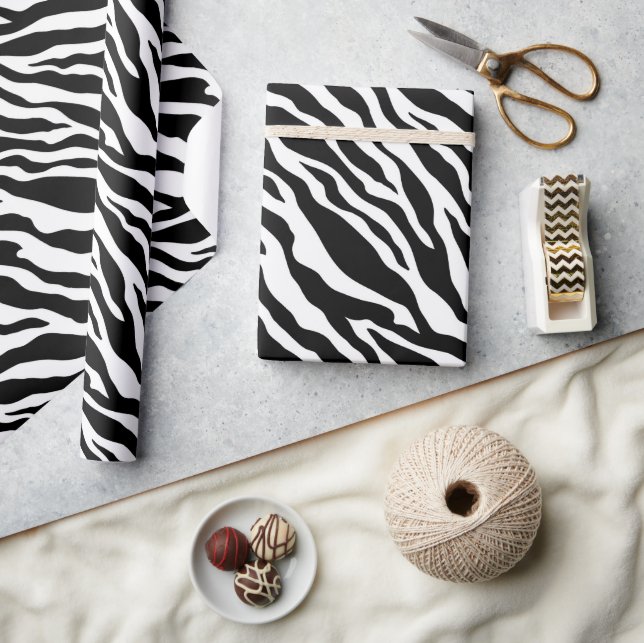 Zebra Stripe Animal Print Wrapping Paper (Crafts)