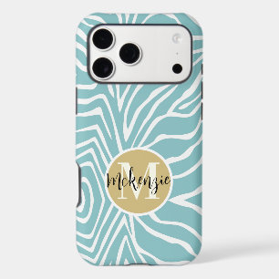 Zebra Stripe Any Colour Personalise Monogram iPhon