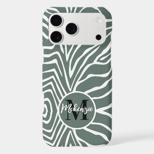 Zebra Stripe Any Colour Personalise Monogram iPhon