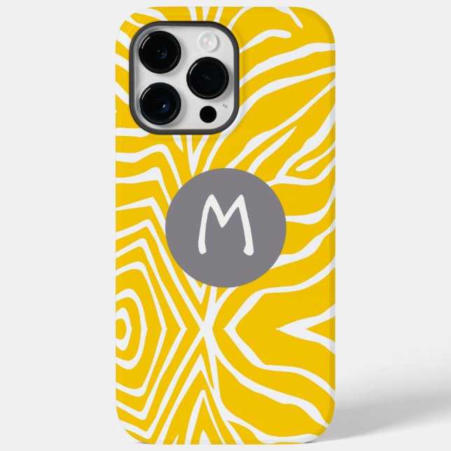 Zebra Stripe Any Colour Personalise Monogram iPhon Case-Mate iPhone Case (Back)