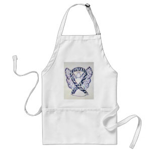 Zebra Stripe Awareness Ribbon Angel Art Apron
