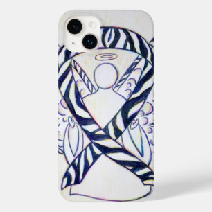 Zebra Stripe Awareness Ribbon Angel Razr Case