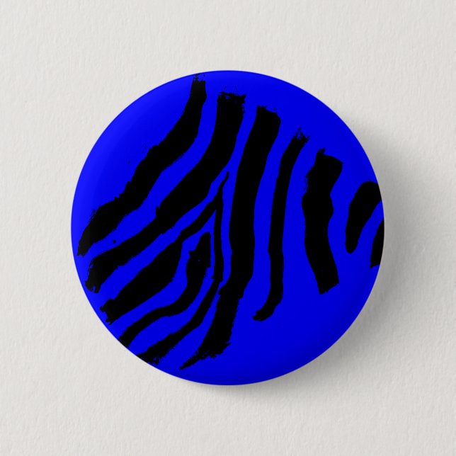 Zebra Stripe Button (Blue Raspberry) (Front)