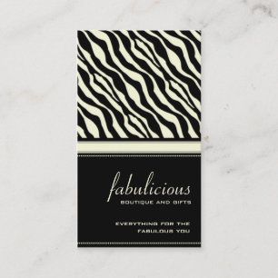 Zebra Stripe Fabulous Business Card