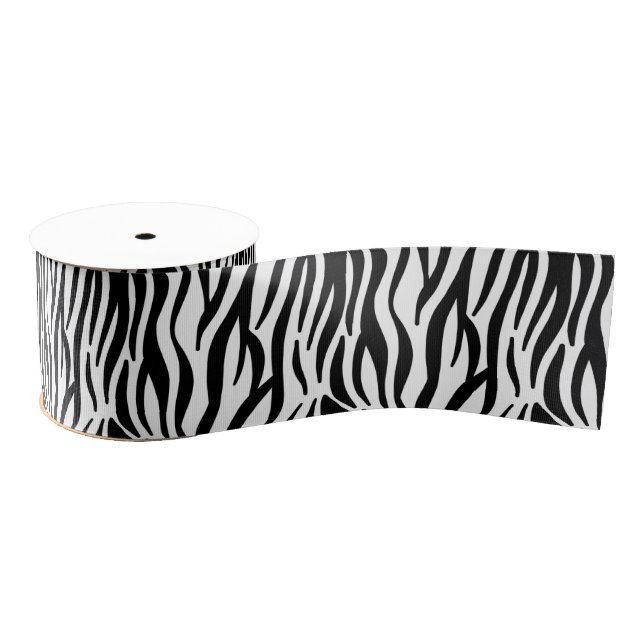 Zebra Stripe Pattern Grosgrain Ribbon (Spool)