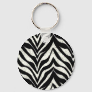 Zebra Stripe Pattern Keychain