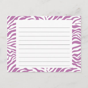 Zebra Stripe Recipe Card