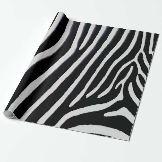 Zebra Stripe Wrapping Paper (Unrolled)