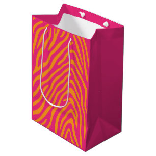 Zebra Striped Change to Any Colors Medium Gift Bag