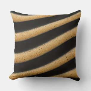 Zebra-striped espresso foam texture cushion