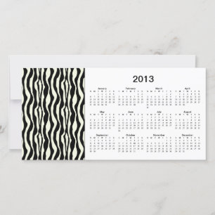 Zebra Stripes 2013 Calendar Photo Card