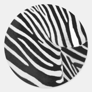 Zebra Stripes#3_ Classic Round Sticker