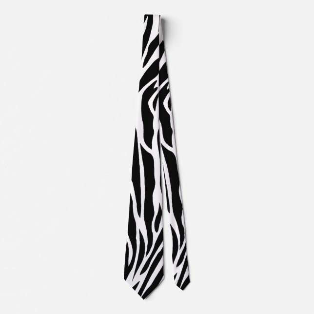 Zebra Stripes Abstract Design Tie (Front)