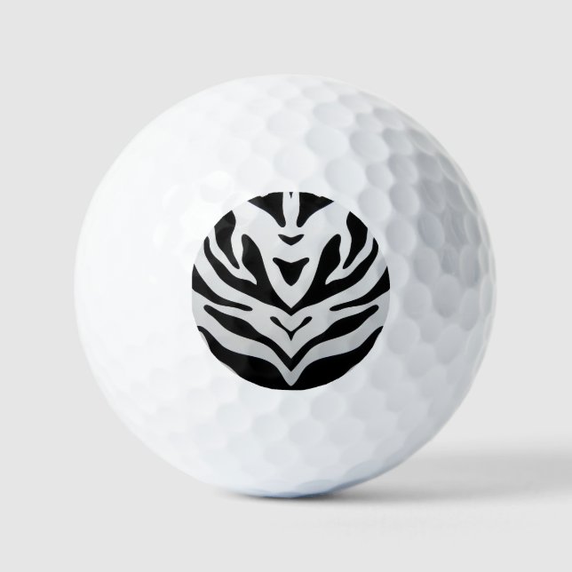 ZEBRA STRIPES ABSTRACT GOLF BALLS (Front)