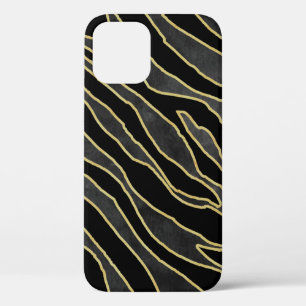 Zebra Stripes: Abstract Monochrome Seamless. iPhone 12 Case