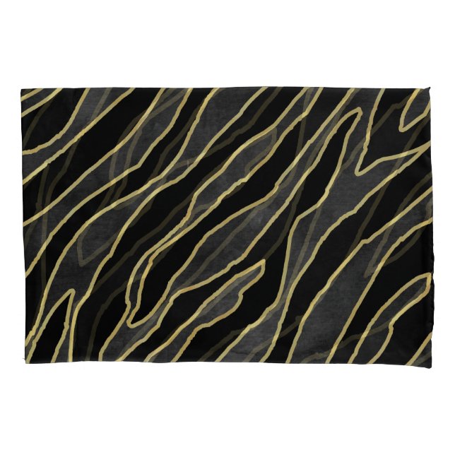 Zebra Stripes: Abstract Monochrome Seamless. Pillowcase (Front)